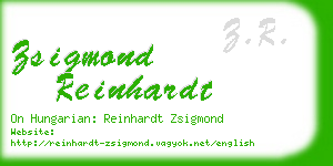 zsigmond reinhardt business card